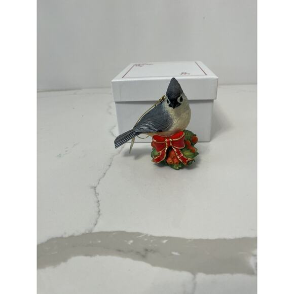 Ornament Christmas Tufted Titmouse 2010 Annual Song Bird NEW IN BOX - Picture 3 of 4